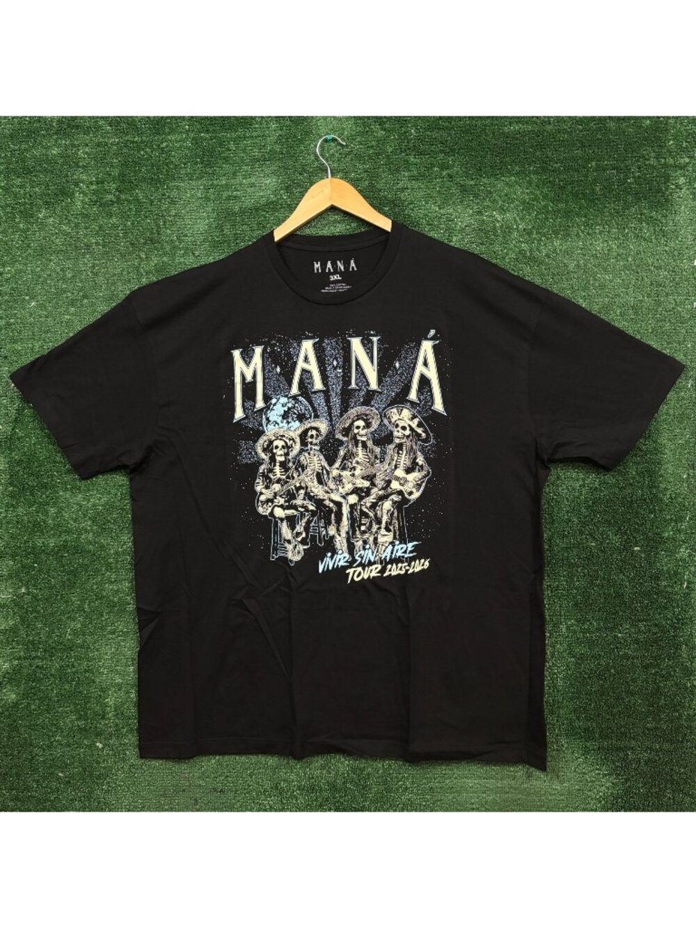 Mana Vivir Sin Aire Tour Rock Band T-Shirt Size 3XL